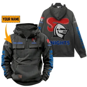 Newcastle Knights NRL Tactical Quarter Zip Hoodie NRL29012325566, Gift For Fan Newcastle Knights - Dark Gray