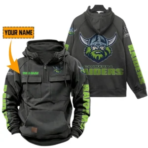 Canberra Raiders NRL Tactical Quarter Zip Hoodie NRL29012325569, Gift For Fan Canberra Raiders - Dark Gray