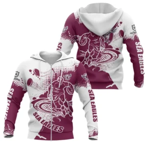 Manly Warringah Sea Eagles NRL Zipper Hoodie NRL30012425339, Gift For Fan Manly Warringah Sea Eagles