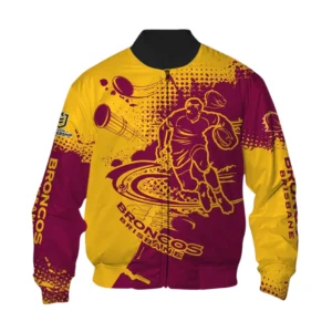 Brisbane Broncos NRL Bomber Jacket NRL30012425341, Gift For Fan Brisbane Broncos