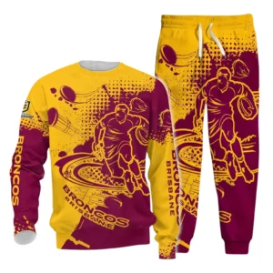 Brisbane Broncos NRL Sweatshirt Set NRL30012425341, Gift For Fan Brisbane Broncos