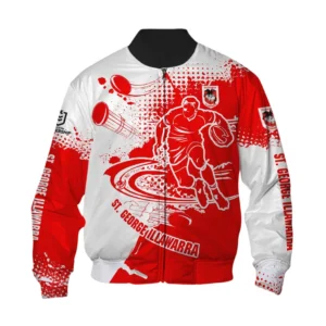 St George Illawarra Dragons NRL Bomber Jacket NRL30012425347, Gift For Fan St George Illawarra Dragons