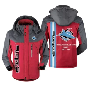 Cronulla Sharks NRL Outdoor Charging Suit NRL31012425125, Gift For Fan Cronulla Sharks - Red