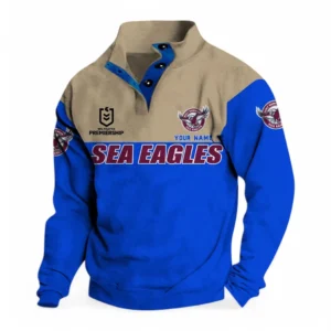 Manly Warringah Sea Eagles NRL Casual Jacket NRL33012425222, Gift For Fan Manly Warringah Sea Eagles - Blue