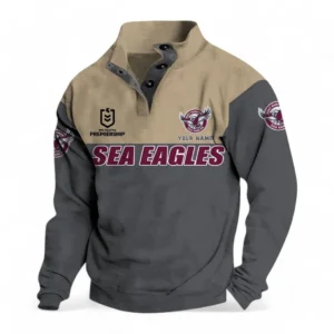 Manly Warringah Sea Eagles NRL Casual Jacket NRL33012425222, Gift For Fan Manly Warringah Sea Eagles - Gray