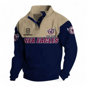 Manly Warringah Sea Eagles NRL Casual Jacket NRL33012425222, Gift For Fan Manly Warringah Sea Eagles - Navy