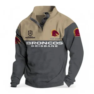 Brisbane Broncos NRL Casual Jacket NRL33012425223, Gift For Fan Brisbane Broncos - Gray