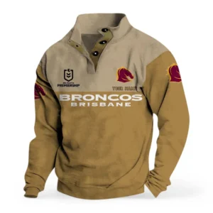 Brisbane Broncos NRL Casual Jacket NRL33012425223, Gift For Fan Brisbane Broncos - Khaki