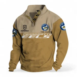 Parramatta Eels NRL Casual Jacket NRL33012425224, Gift For Fan Parramatta Eels - Khaki