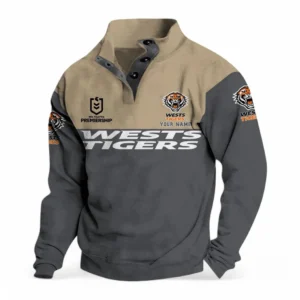 Wests Tigers NRL Casual Jacket NRL33012425226, Gift For Fan Wests Tigers - Gray