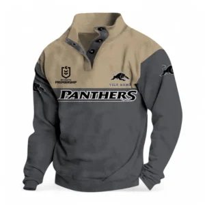 Penrith Panthers NRL Casual Jacket NRL33012425229, Gift For Fan Penrith Panthers - Gray