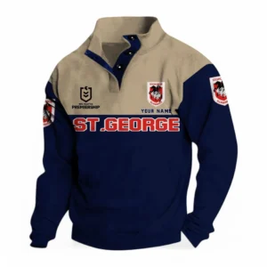 St George Illawarra Dragons NRL Casual Jacket NRL33012425232, Gift For Fan St George Illawarra Dragons - Navy