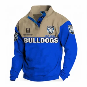 Canterbury-Bankstown Bulldogs NRL Casual Jacket NRL33012425234, Gift For Fan Canterbury-Bankstown Bulldogs - Blue