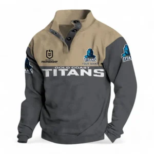 Gold Coast Titans NRL Casual Jacket NRL33012425235, Gift For Fan Gold Coast Titans - Gray