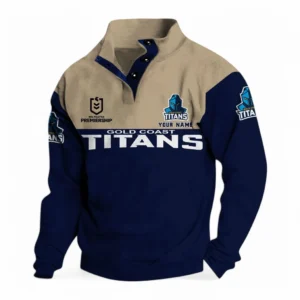 Gold Coast Titans NRL Casual Jacket NRL33012425235, Gift For Fan Gold Coast Titans - Navy