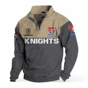 Newcastle Knights NRL Casual Jacket NRL33012425237, Gift For Fan Newcastle Knights - Gray