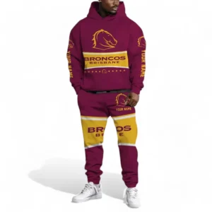 Brisbane Broncos NRL Hoodie Set NRL43012125129, Gift For Fan Brisbane Broncos