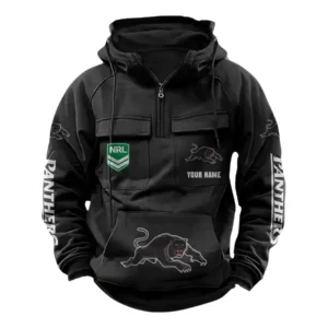 Penrith Panthers NRL Tactical Quarter Zip Hoodie NRL43012125559, Gift For Fan Penrith Panthers - Black