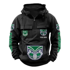 New Zealand Warriors NRL Tactical Quarter Zip Hoodie NRL43012125568, Gift For Fan New Zealand Warriors - Black