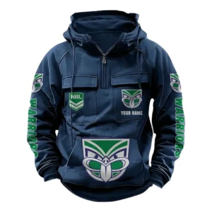 New Zealand Warriors NRL Tactical Quarter Zip Hoodie NRL43012125568, Gift For Fan New Zealand Warriors - Dark Blue