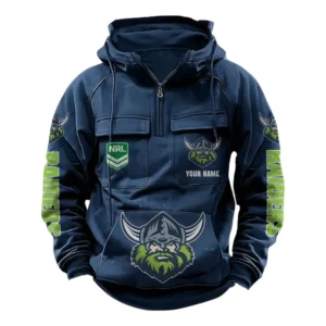 Canberra Raiders NRL Tactical Quarter Zip Hoodie NRL43012125570, Gift For Fan Canberra Raiders - Dark Blue