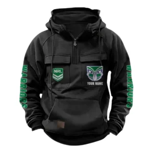 New Zealand Warriors NRL Tactical Quarter Zip Hoodie NRL43012125585, Gift For Fan New Zealand Warriors - Black