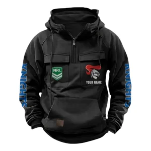 Newcastle Knights NRL Tactical Quarter Zip Hoodie NRL43012125586, Gift For Fan Newcastle Knights - Black