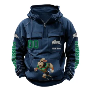 South Sydney Rabbitohs NRL Tactical Quarter Zip Hoodie NRL43012125589, Gift For Fan South Sydney Rabbitohs - Dark Blue