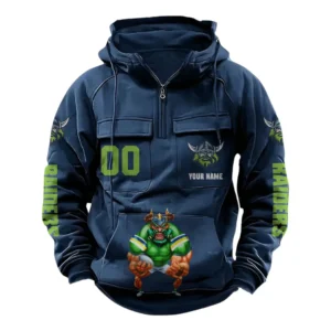 Canberra Raiders NRL Tactical Quarter Zip Hoodie NRL43012125591, Gift For Fan Canberra Raiders - Dark Blue
