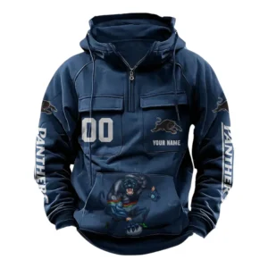 Penrith Panthers NRL Tactical Quarter Zip Hoodie NRL43012125592, Gift For Fan Penrith Panthers - Dark Blue