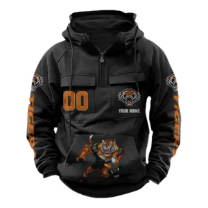 Wests Tigers NRL Tactical Quarter Zip Hoodie NRL43012125594, Gift For Fan Wests Tigers - Black