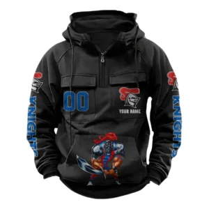 Newcastle Knights NRL Tactical Quarter Zip Hoodie NRL43012125595, Gift For Fan Newcastle Knights - Black