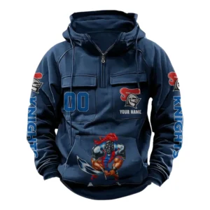 Newcastle Knights NRL Tactical Quarter Zip Hoodie NRL43012125595, Gift For Fan Newcastle Knights - Dark Blue