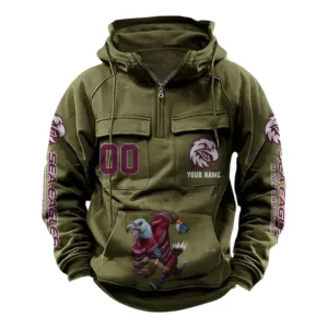 Manly Warringah Sea Eagles NRL Tactical Quarter Zip Hoodie NRL43012125599, Gift For Fan Manly Warringah Sea Eagles - Army Green