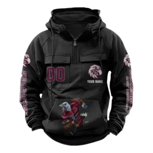 Manly Warringah Sea Eagles NRL Tactical Quarter Zip Hoodie NRL43012125599, Gift For Fan Manly Warringah Sea Eagles - Black