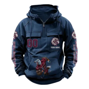 Manly Warringah Sea Eagles NRL Tactical Quarter Zip Hoodie NRL43012125599, Gift For Fan Manly Warringah Sea Eagles - Dark Blue