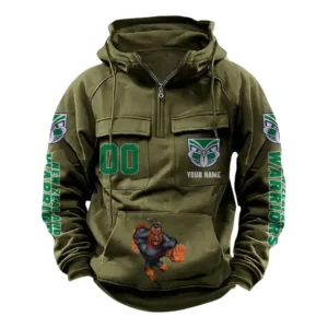 New Zealand Warriors NRL Tactical Quarter Zip Hoodie NRL43012125603, Gift For Fan New Zealand Warriors - Army Green