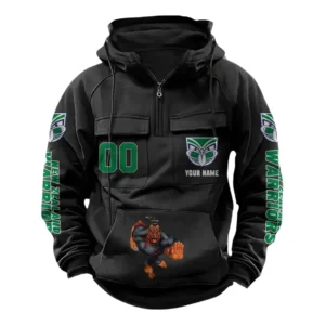 New Zealand Warriors NRL Tactical Quarter Zip Hoodie NRL43012125603, Gift For Fan New Zealand Warriors - Black
