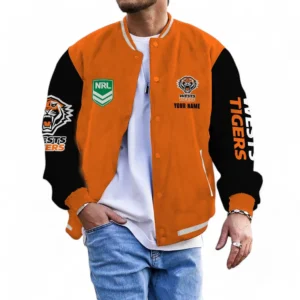 Wests Tigers NRL Baseball Jacket NRL43012125668, Gift For Fan Wests Tigers