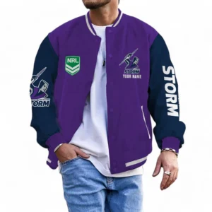 Melbourne Storm NRL Baseball Jacket NRL43012125675, Gift For Fan Melbourne Storm
