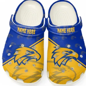 West Coast Eagles AFL Crocs AFL16020325112, Gift For Fan West Coast Eagles - White