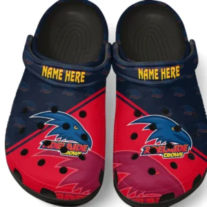 Adelaide Crows AFL Crocs AFL16020325116, Gift For Fan Adelaide Crows - Black