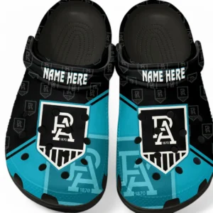 Port Adelaide AFL Crocs AFL16020325117, Gift For Fan Port Adelaide - Black