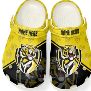Richmond AFL Crocs AFL16020325122, Gift For Fan Richmond - White