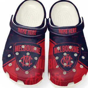 Melbourne Demons AFL Crocs AFL16020325127, Gift For Fan Melbourne Demons - White