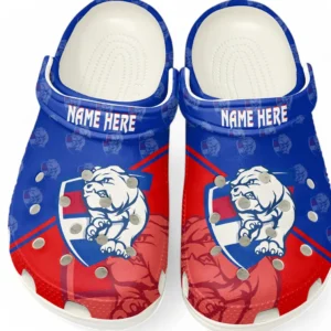 Western Bulldogs AFL Crocs AFL16020325128, Gift For Fan Western Bulldogs - White