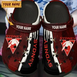 Sydney Swans AFL Crocs AFL16020325131, Gift For Fan Sydney Swans - Black