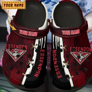 Essendon AFL Crocs AFL16020325132, Gift For Fan Essendon - Black