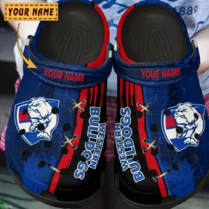 Western Bulldogs AFL Crocs AFL16020325134, Gift For Fan Western Bulldogs - Black