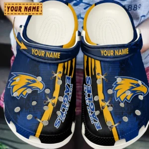 West Coast Eagles AFL Crocs AFL16020325146, Gift For Fan West Coast Eagles - White